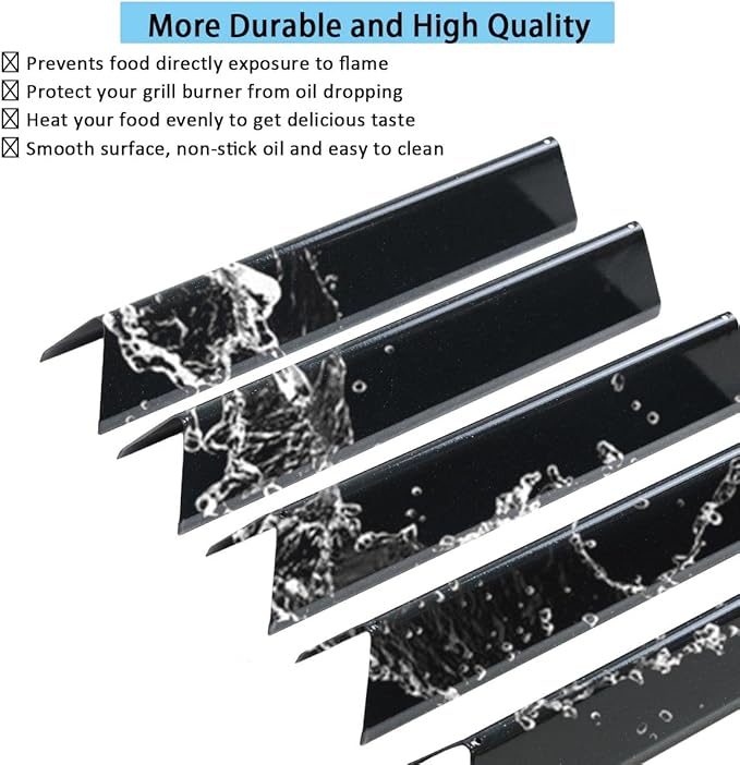 7636 Flavorizer Bars for Weber Spirit and Spirit II & GS4 Spirit II 300 Series, Spirit E310 E320 E330 S310 S320 S330 Gas Grill with Front Control Knob, 15.3 Inch Heat Plate for Weber 67046 69797 68843