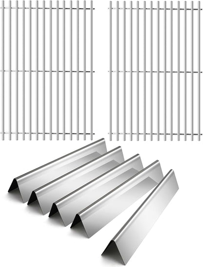 Hiorucet Grill Parts 7636 Flavorizer Bars 7638 Grates for Weber Spirit I and Spirit II Series with Front Controls, E310 E320 E330 S310 S320 S330 SP310 SP320 SP330 GS4 for Weber Spirit E310 Grill Parts