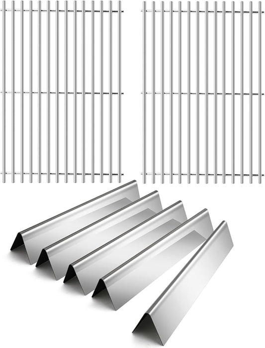 Hiorucet Grill Parts 7636 Flavorizer Bars 7638 Grates for Weber Spirit I and Spirit II Series with Front Controls, E310 E320 E330 S310 S320 S330 SP310 SP320 SP330 GS4 for Weber Spirit E310 Grill Parts