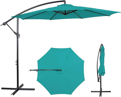 10FT Outdoor Offset Umbrella, Cantilever Patio Umbrella by AE+Outdoor