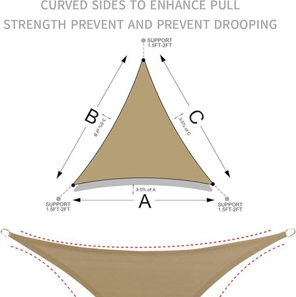 LOVE STORY 16' x 16' x 16' Triangle Sun Shade Sail - Image 7