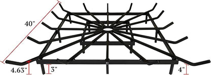SteelFreak Heavy Duty Square Wheel Fire Pit Grate - Made in The USA (40 x 40 Inch)
