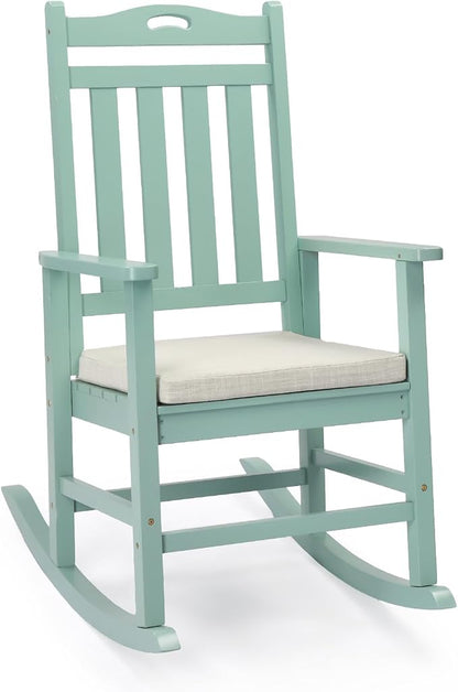 VINGLI Outdoor Rocking Chair, Wooden Rocking Chair by VINGLI
