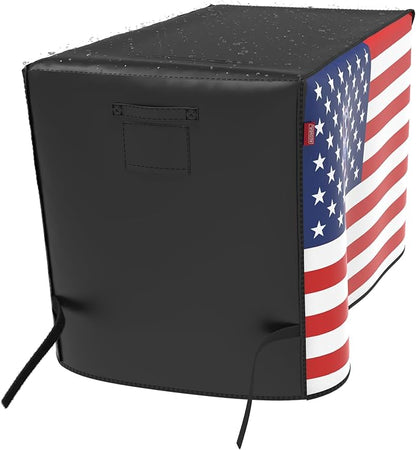 45" Heavy Duty Waterproof Gas Grill Cover fits Weber Char-Broil Coleman Gas Grill-Black,American Flag.