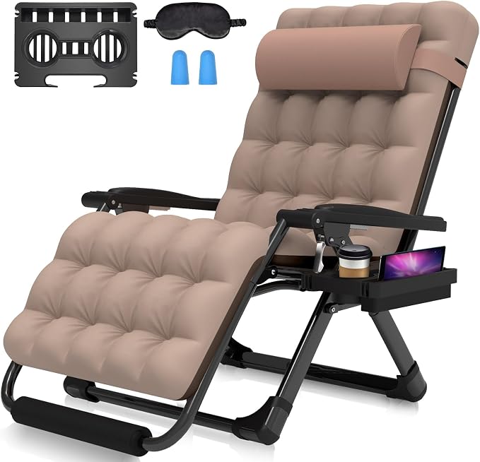 Suteck Oversized Zero Gravity Chair, 500LBS 33" XXL Reclining Lounge Chairs | by Suteck