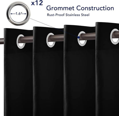 PureFit Outdoor Curtains for Patio Waterproof Weatherproof Outside Curtains | - Image 4