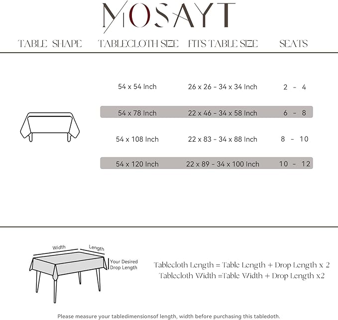 MOSAYT Rectangle Vinyl Tablecloth, 100% Waterproof Buffalo Gingham Plastic Table Cloth, Heavy Duty Wipeable Table Covers for Picnic, Outdoor, Camping - 54 x 108, Red