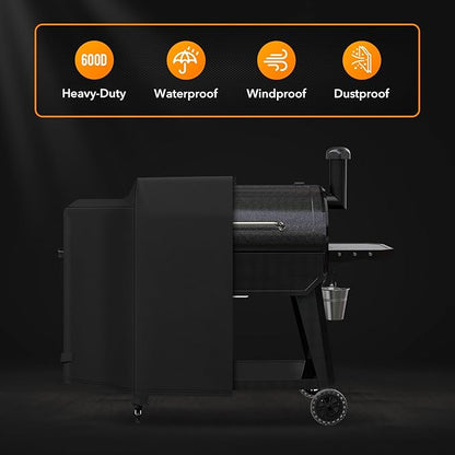 Heavy Duty 600D Polyester Cover Compatible with Pit Boss Savannah Onyx Edition,Pit Boss Sportsman 1100, Sportsman 1600, Pro Series 1600, Pro Series 1150,Mahogany Series 1000 Wood Pellet Grill