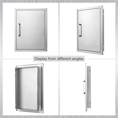 Outdoor Kitchen Door, 20 "W27 H Outdoor Kitchen Access Door, Stainless Steel Barbecue Single Door, Can Be Used for Outdoor Kitchen Island Or Outdoor Kitchen.