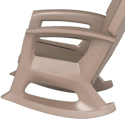 Rockaway Heavy Duty All Weather Patio or Deck Rocking Chair, Taupe | - Image 7