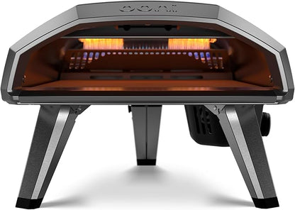 Ooni Koda 2 Gas Pizza Oven – 14" Outdoor Pizza Oven Cooks Pizza in 60 Seconds, Includes 28 mBar Regulator and Gas Hose, Propane Grill Reaches 950°F - Black