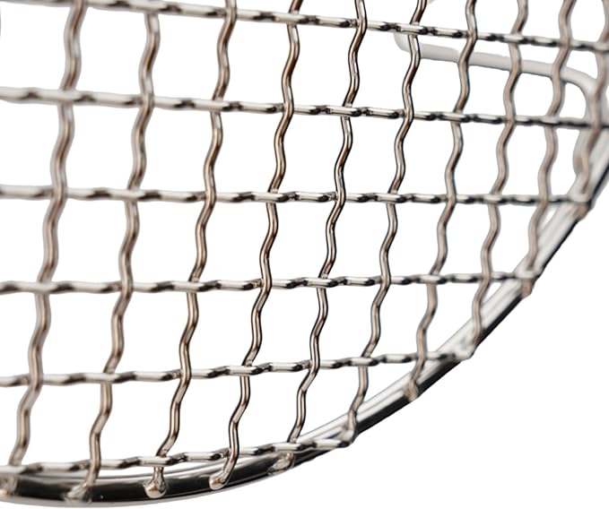 Stainless Steel BBQ Grill Grid with Legs, Round Grid Cooking Net, Even Heating for Outdoor Camping and Home Barbecue(25cm)