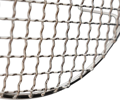 Stainless Steel BBQ Grill Grid with Legs, Round Grid Cooking Net, Even Heating for Outdoor Camping and Home Barbecue(25cm)