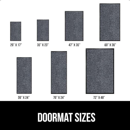 GORILLA GRIP Waterproof Traffic Guard Door Mat, Heavy Duty Entryway Mats, Strong Rubber Back Commercial Utility Rugs for Office Hallway, Garage Floor and Home, Low Profile Carpet, 29x17, Charcoal Gray