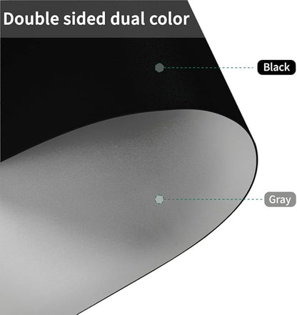 Desk Pad - 14x45 Inch Waterproof Easy to Clean Can Conceal Flaws Protector The Table Top from Scratches Used for Coffee Table Office Table Dresser(Black+Gray 14x45)