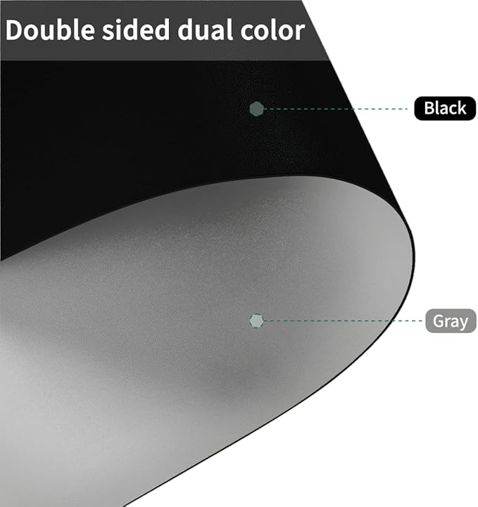 Leather Dresser Cover,1.8mm Thick,14x96 Inch,Dresser Protector Top,Dresser Top Protector,Dresser Cover Top,Dresser Top Cover,Dresser Cover Top for Bedroom.(Black+Gray,14x96)