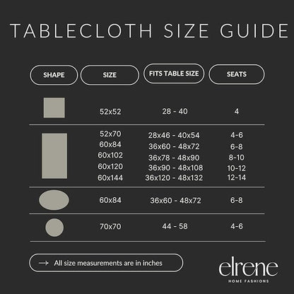 Elrene Home Fashions Vietri Medallion Blue Coastal Block Print Stain & Water Resistant Indoor/Outdoor Fabric Rectangle Tablecloth, 60"x84"
