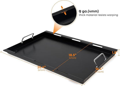Stanbroil Full Size Griddle Insert for Weber Genesis II & LX 300 Series Gas Grills, Ceramic Coated Flat Top Griddle for Weber Genesis 310 315 335 340 345 & 325s - Black
