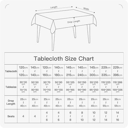 BALCONY & FALCON Rectangle Tablecloth Washable Wrinkle Resistant and Water Proof Table Cloth Decorative Linen Fabric Tablecloths for Dining Parties Kitchen Wedding and Outdoor Use (Pumpkin, 55x70)