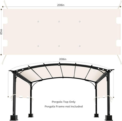 85"x 208" Universal Pergola Shade Cover, Garden Shade Replacement - Image 2