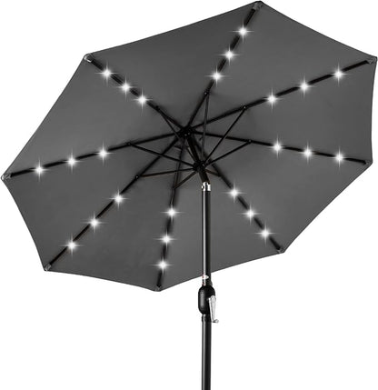 Best Choice Products 10ft Solar Polyester LED Lighted Patio Umbrella w/Tilt by Unknown