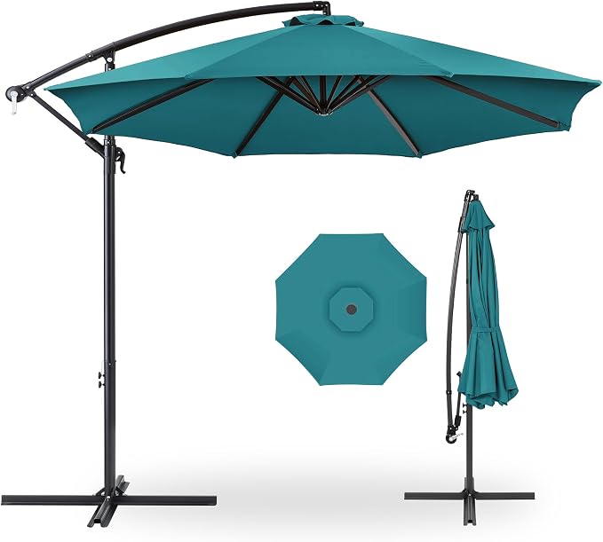 Best Choice Products 10ft Offset Cantilever Hanging Market Patio Umbrella by Unknown