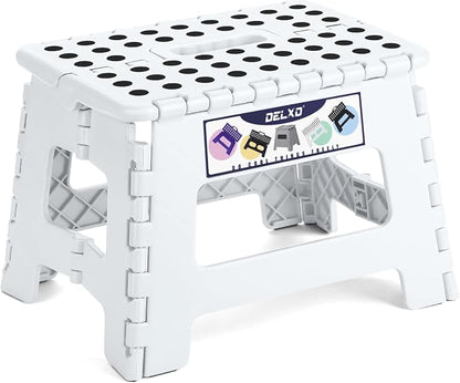 Delxo 9 Inch Kids Step Stool, 300 Lbs Folding Step Stool by Delxo