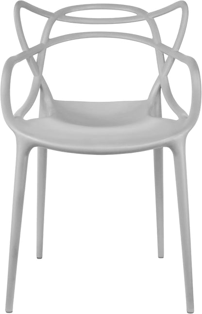 2xhome Modern Dining Chair | Stackable Indoor or Outdoor Entangled Side Chair | - Image 5