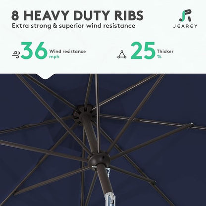 JEAREY 9FT Outdoor Patio Umbrella, Market Umbrella - Image 5
