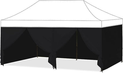 ABCCANOPY Side Wall 10x20, Black (4 Walls Only, NOT Including Frame and Top)