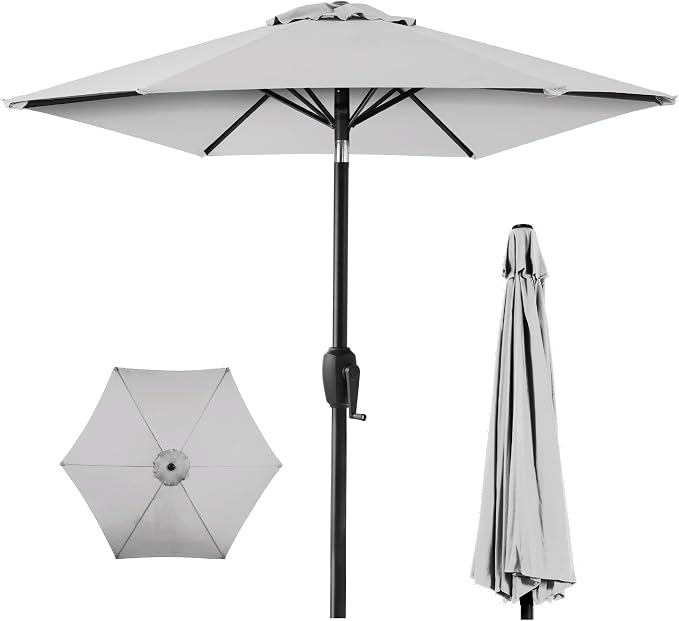 Best Choice Products 7.5ft Heavy-Duty Round Outdoor Market Table Patio Umbrella by Unknown