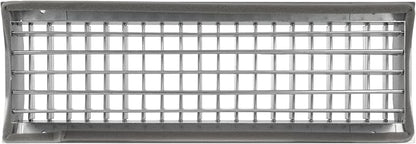 Repa Market 17" x 5" Inch Air Exhaust Grille for Round Ducts - 2 Adjustable Louvre Blades - Galvanized Air Supply Vent Cover - Side Fit Round Surface Canal Ducting from 9.84" to 35.43" Inches