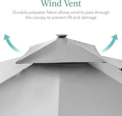Best Choice Products 10x10ft Cantilever Patio Umbrella w/Base Included - Image 6