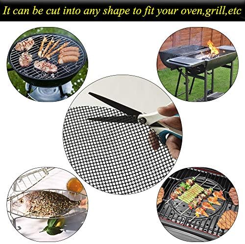 LOOCH BBQ Mesh Grill Mat Set of 5 Non-Stick Heavy Duty Easy Clean Reusable - Image 6