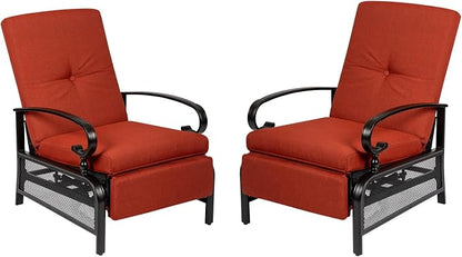 Incbruce Outdoor Lounge Chair Set of 2 Patio Furniture Adjustable Recliner by Incbruce