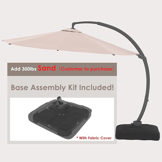 12FT All Aluminum Cantilever Patio Umbrella - Image 3