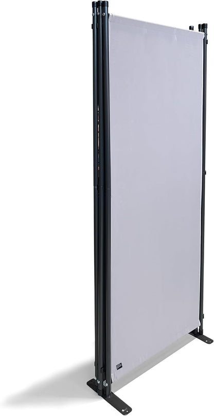 Room Divider 67" W x 65" H White | 3-Panel Folding Privacy Screen | Portable Room Partition | Garden Separation Paravent | Water Repellent Indoor & Outdoor Freestanding Wall