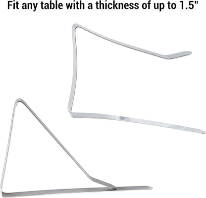 IFAMIO 24 Pack Stainless Steel Tablecloth Clips Metal Table Cover Holder Clamps Ideal Size for Picnic Outdoor Tables Restaurants Weddings Marquees Banquets Graduation Parties