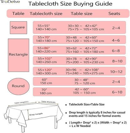 TruDelve Cloth Rectangular Tablecloth Red and White Striped Tablecloth with Tassels Boho Tablecloths for Rectangle Tables (Red,86"x55",Rectangular)