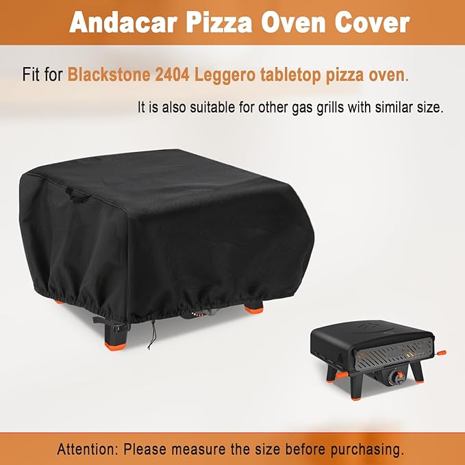 Pizza Oven Cover for Blackstone 2404 Leggero Tabletop Pro Pizza Oven Accessories, Heavy Duty Grill Cover for Blackstone Pizza Oven - 25" L×26" W×11" H