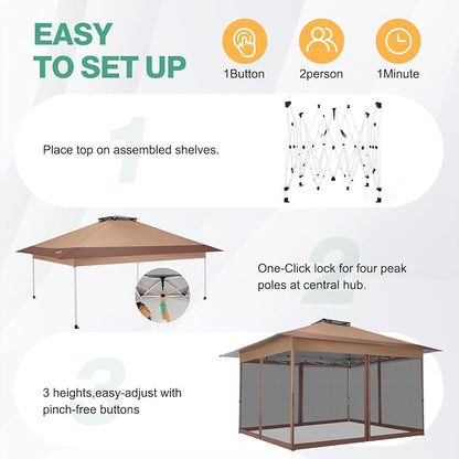 COBIZI 10x15 Pop up Canopy Gazebos on Clearance-Canopy Tent - Image 8