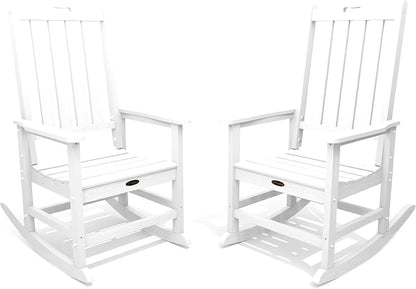 THOEOE Outdoor Rocking Chairs Set of 2, Oversized Patio Rocking Chair | HDPE by THOEOE