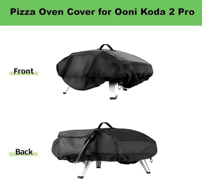 Pizza Oven Cover for Ooni 2 Pro Gas Oven, Outdoor Accessory Fits 18" Gas Propane Powered Pizza Ovens, Weatherproof Waterproof 600D Heavy Duty Protective Cover