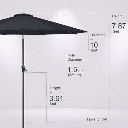 Tempera Patio Market Outdoor Table Umbrella - Image 6