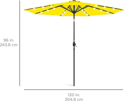 Best Choice Products 10ft Solar Polyester LED Lighted Patio Umbrella w/Tilt - Image 7