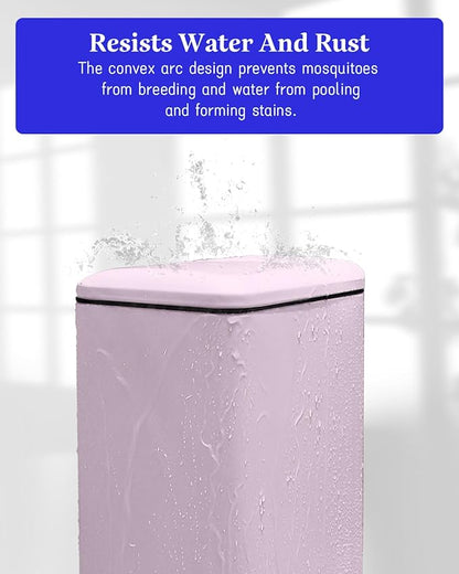 8 Gallon Step Trash Can with Soft Close Lid, 30L Stainless Steel Garbage Can, Fingerprint Resistant with Removal Inner Bucket, Pink Trash Can for Home, Kitchen, Laundry Room, Office, Bathroom