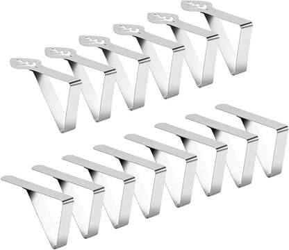 14 Pack Tablecloth Clips, Heavy Duty Metal Picnic Tablecloth Holders Clips Outdoor, Stainless Steel Windproof Table Cloth Holder Clips, For Graduation Party, Restaurant Parties, Weddings, Camping