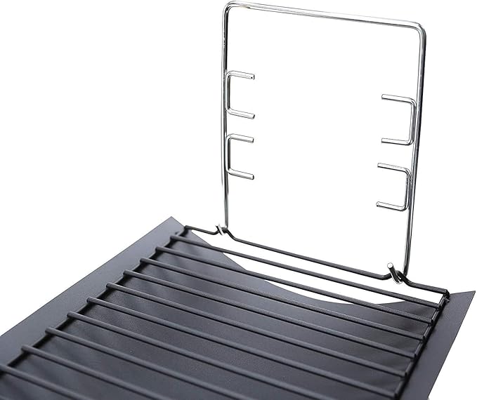 LS'BABQ 27 Inch Charcoal Ash Pan Replacement for Chargriller 1224, 1324, 2121, 2222, 2727, 2828, 2929, Charbroil 17302056 Charcoal Grills, Charcoal Tray Grates with 2pcs Fire Grate Hangers