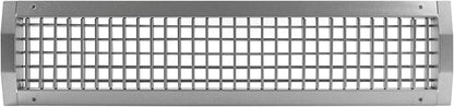 Repa Market 25" x 5" Inch Air Grille for Round Spiral Ducts - Adjustable Double Louvre Blade - Galvanized Ventilation Cover - Side Fit Round Surface Canal Ducting from 9.84" to 35.43" Inches