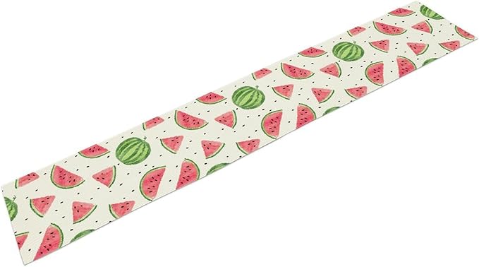 Watermelon Table Runner, Spring Summer Watermelon Theme Table Runner for Party Decoration Dining Room Holiday Home Kitchen 13x60in